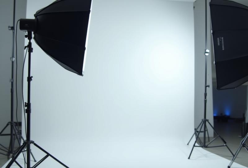 Detailed shot of studio equipment setup or interior design