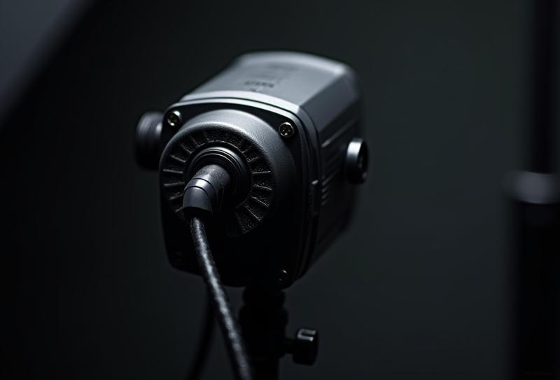 Detail of lighting equipment setup